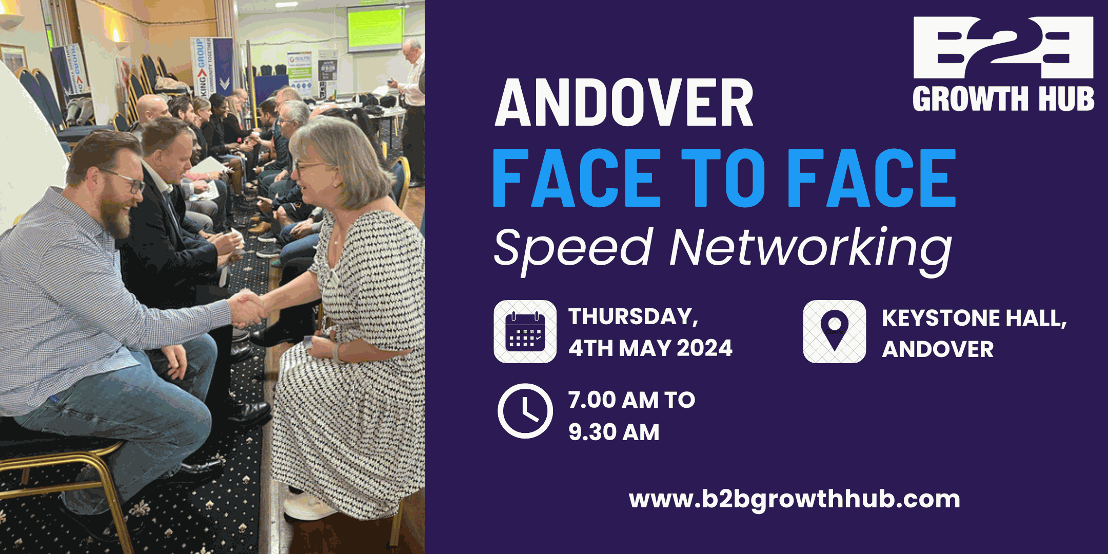Andover Face 2 Face Morning Speed Networking - 02nd May 2024